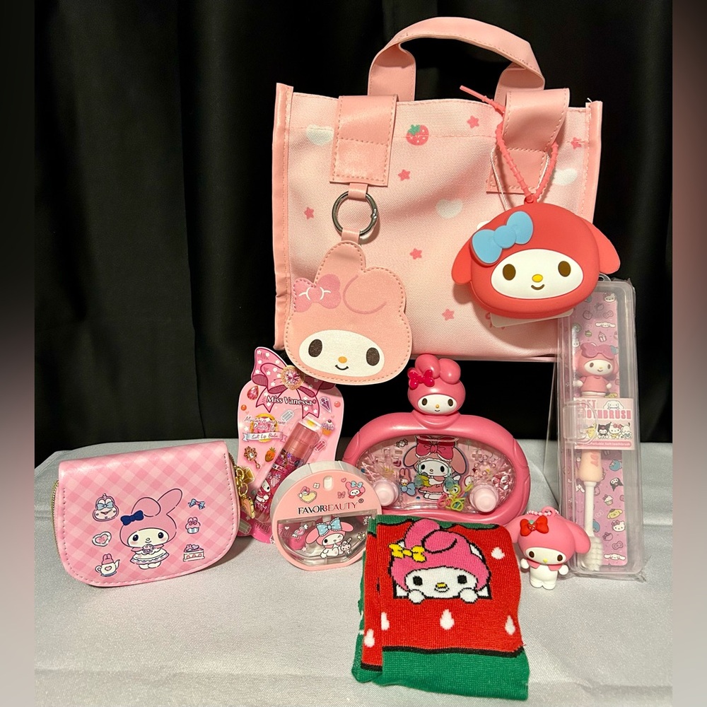 Pink My Melody Tote Bag and Accessories Set